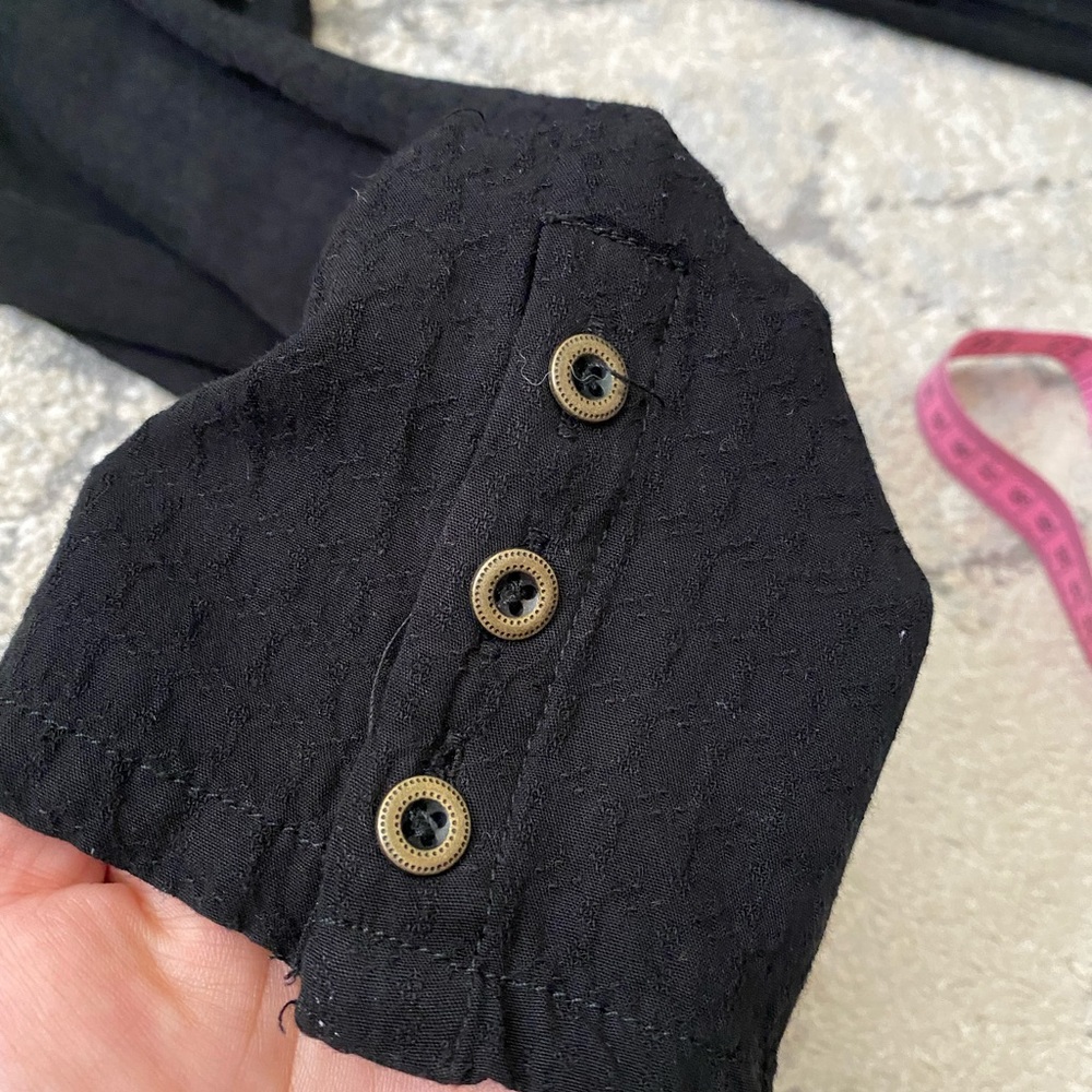Anthropologie Black Ankle Cropped Jumpsuit - Picture 13 of 14